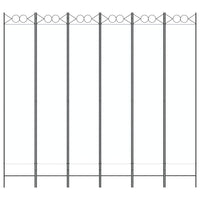 Divisorio a 6 Pannelli Bianco 240x200 cm Tessuto 350174