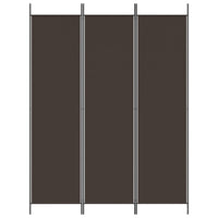 Divisorio a 3 Pannelli Marrone 150x200 cm in Tessuto 350179