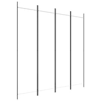 Divisorio a 4 Pannelli-Set di 4 pannelli Paravento Bianco 200x200 cm Tessuto