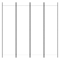 Divisorio a 4 Pannelli Bianco 200x200 cm Tessuto