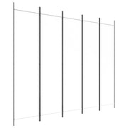 Divisorio a 5 Pannelli-Set di 5 pannelli Paravento Bianco 250x200 cm Tessuto