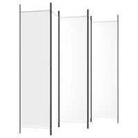 Divisorio a 5 Pannelli Bianco 250x200 cm Tessuto 350186
