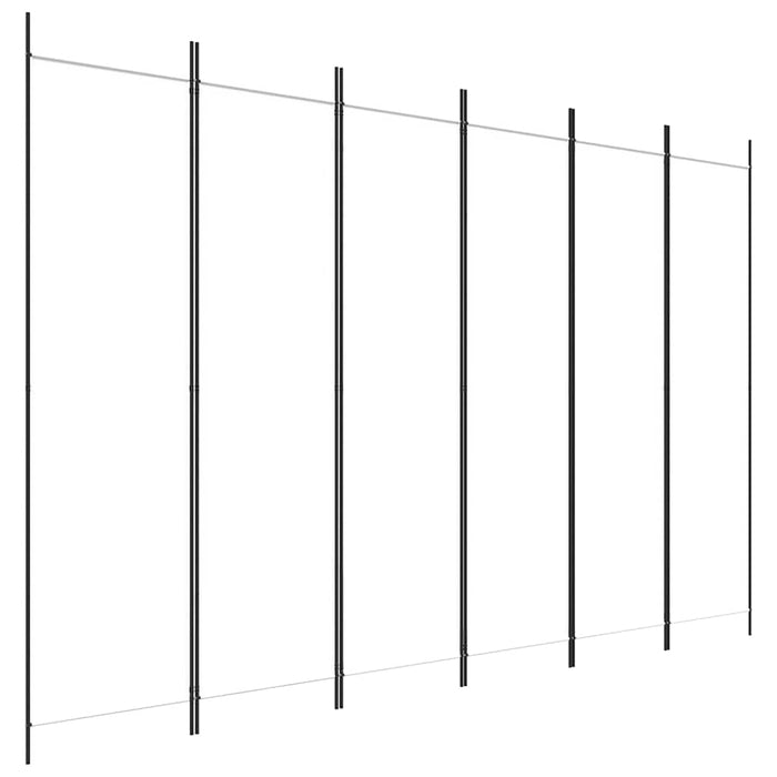 Divisorio a 6 Pannelli Bianco 300x200 cm Tessuto 350190