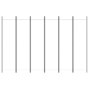 Divisorio a 6 Pannelli Bianco 300x200 cm Tessuto 350190