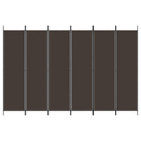 Divisorio a 6 Pannelli Marrone 300x200 cm in Tessuto 350191