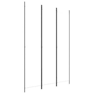 Divisorio a 3 Pannelli bianco 150x220 cm in Tessuto 350194