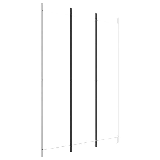 Divisorio a 3 Pannelli bianco 150x220 cm in Tessuto 350194