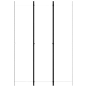 Divisorio a 3 Pannelli bianco 150x220 cm in Tessuto 350194