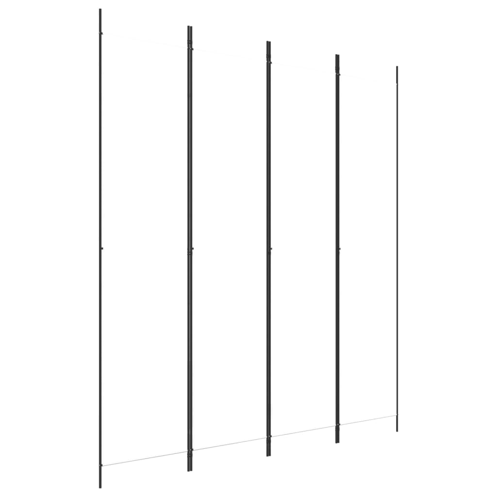 Divisorio a 4 Pannelli-Set di 4 pannelli Paravento Bianco 200x220 cm Tessuto