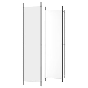 Divisorio a 4 Pannelli-Set di 4 pannelli Paravento Bianco 200x220 cm Tessuto