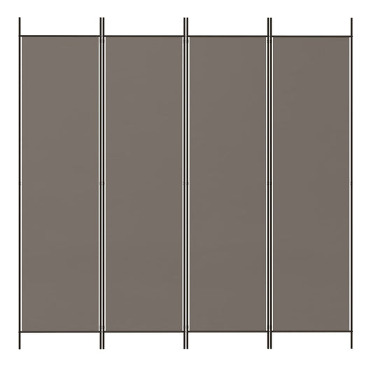 Divisorio a 4 Pannelli-Set di 4 pannelli Paravento Antracite 200x220 cm Tessuto