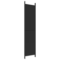 Divisorio a 4 Pannelli-Set di 4 pannelli Paravento Nero 200x220 cm in Tessuto