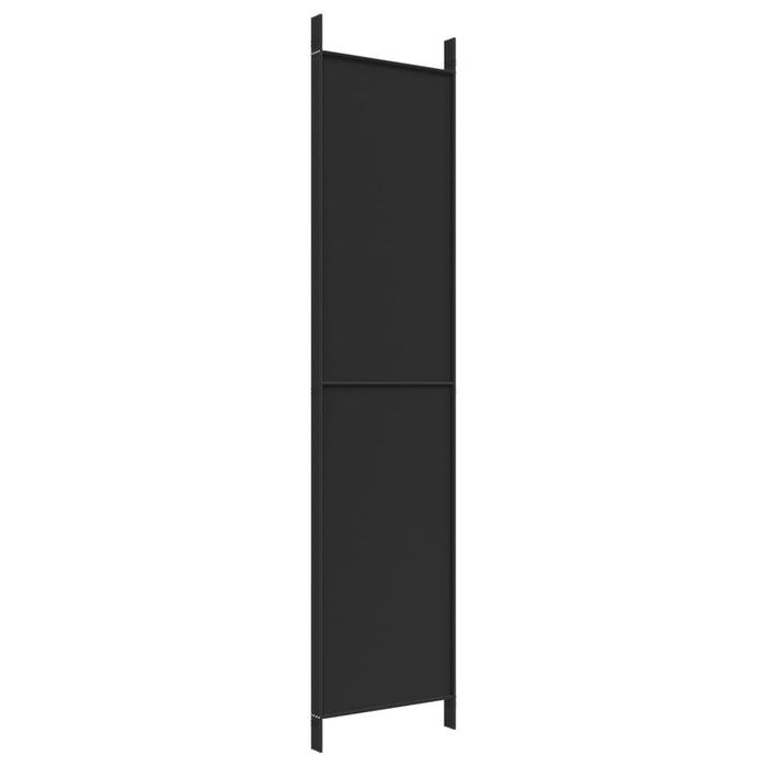 Divisorio a 4 Pannelli-Set di 4 pannelli Paravento Nero 200x220 cm in Tessuto