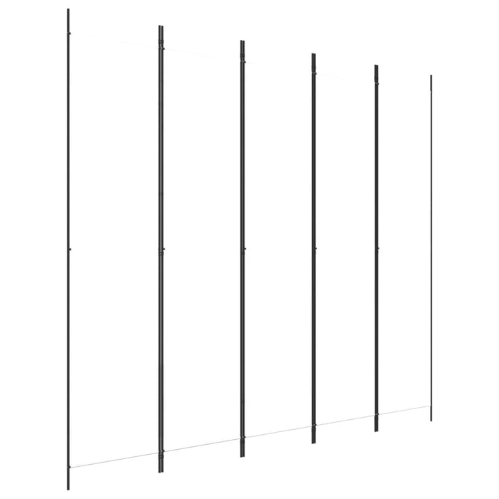 Divisorio a 5 Pannelli-Set di 5 pannelli Paravento Bianco 250x220 cm Tessuto