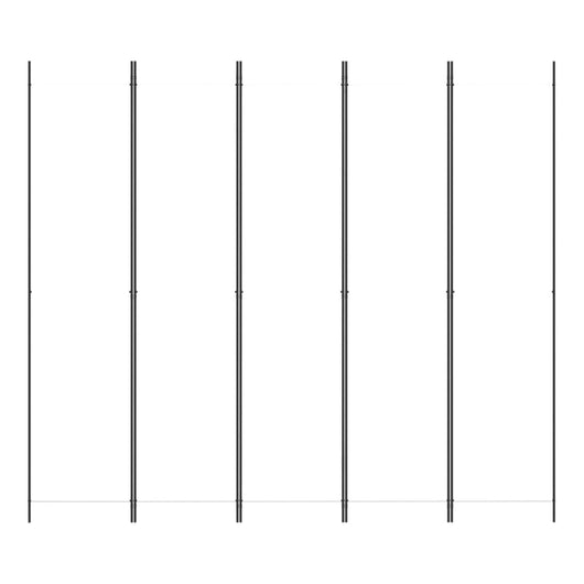 Divisorio a 5 Pannelli-Set di 5 pannelli Paravento Bianco 250x220 cm Tessuto