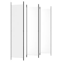 Divisorio a 5 Pannelli-Set di 5 pannelli Paravento Bianco 250x220 cm Tessuto