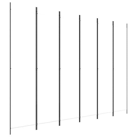 Divisorio a 4 Pannelli-Set di 4 pannelli Paravento Bianco 300x220 cm Tessuto