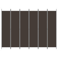 Divisorio a 6 Pannelli Marrone 300x220 cm in Tessuto 350207