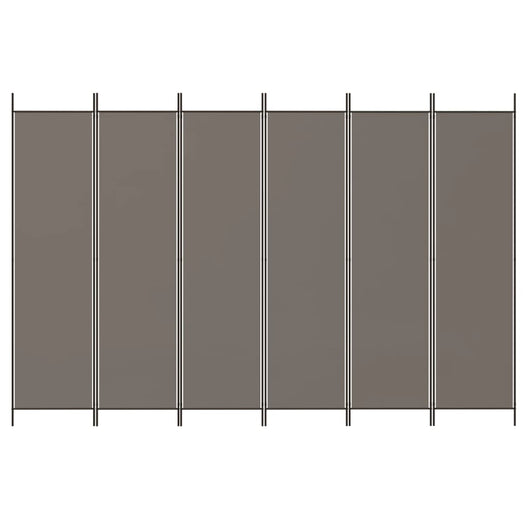 Divisorio a 6 Pannelli-Set di 6 pannelli Paravento Antracite 300x220 cm Tessuto