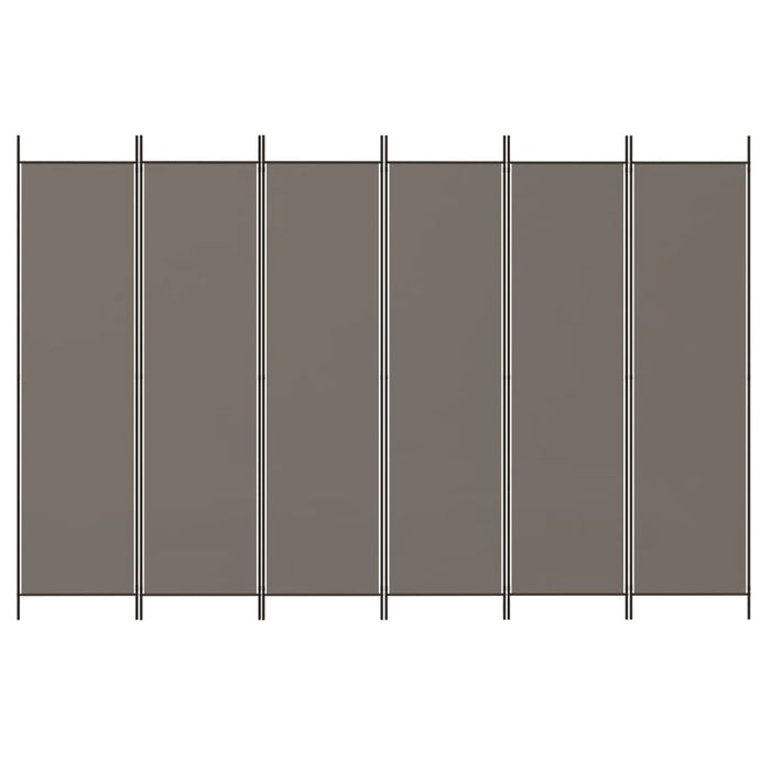Divisorio a 6 Pannelli-Set di 6 pannelli Paravento Antracite 300x220 cm Tessuto