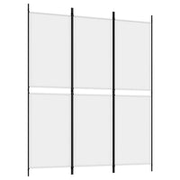 Divisorio a 3 Pannelli-Set di 3 pannelli Paravento bianco 150x180 cm in Tessuto