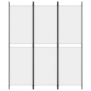 Divisorio a 3 Pannelli-Set di 3 pannelli Paravento bianco 150x180 cm in Tessuto