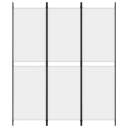 Divisorio a 3 Pannelli-Set di 3 pannelli Paravento bianco 150x180 cm in Tessuto