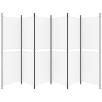 Divisorio a 6 Pannelli Bianco 300 x 180 cm Tessuto 350222