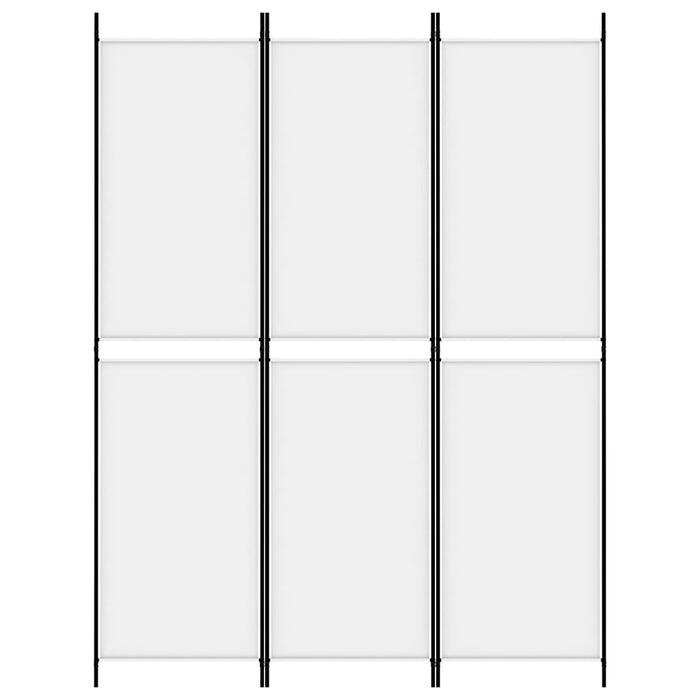 Divisorio a 3 Pannelli bianco 150x200 cm in Tessuto 350226