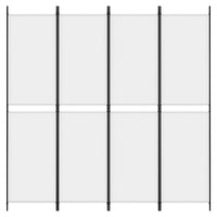 Divisorio a 4 Pannelli Bianco 200x200 cm Tessuto 350230