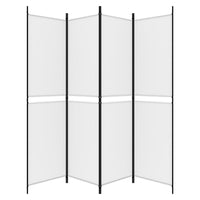 Divisorio a 4 Pannelli Bianco 200x200 cm Tessuto 350230