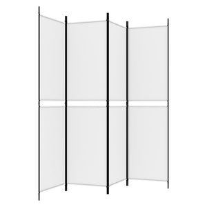 Divisorio a 4 Pannelli Bianco 200x200 cm Tessuto 350230