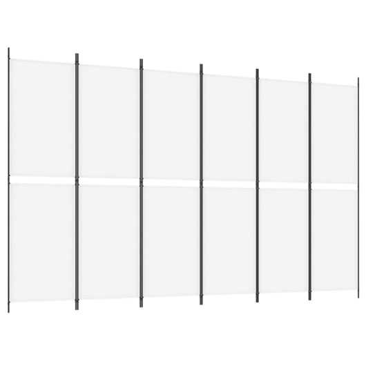 Divisorio a 4 Pannelli Bianco 300x200 cm Tessuto 350238
