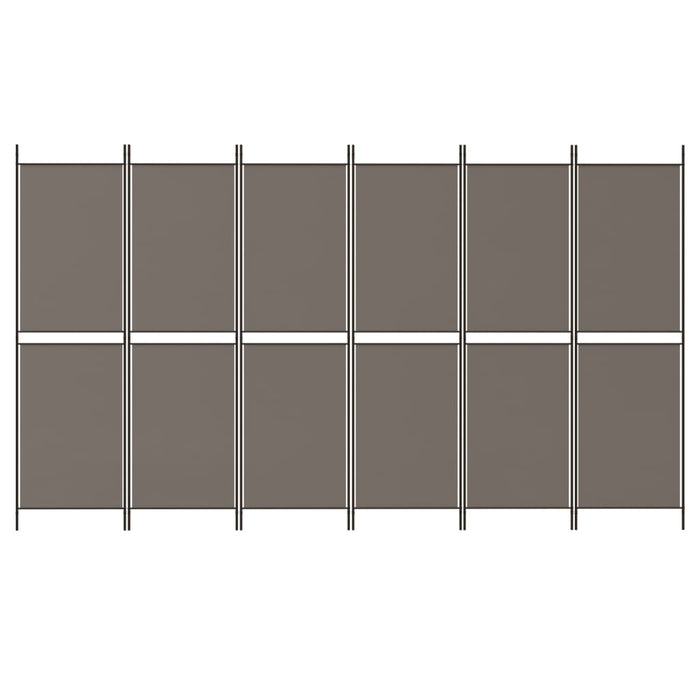 Divisorio a 6 Pannelli Antracite 300x200 cm Tessuto 350240