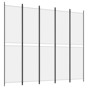 Divisorio a 5 Pannelli Bianco 250x220 cm Tessuto 350250