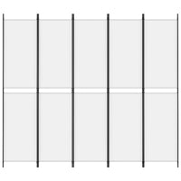 Divisorio a 5 Pannelli Bianco 250x220 cm Tessuto 350250