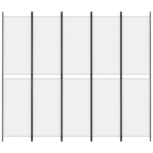 Divisorio a 5 Pannelli Bianco 250x220 cm Tessuto 350250