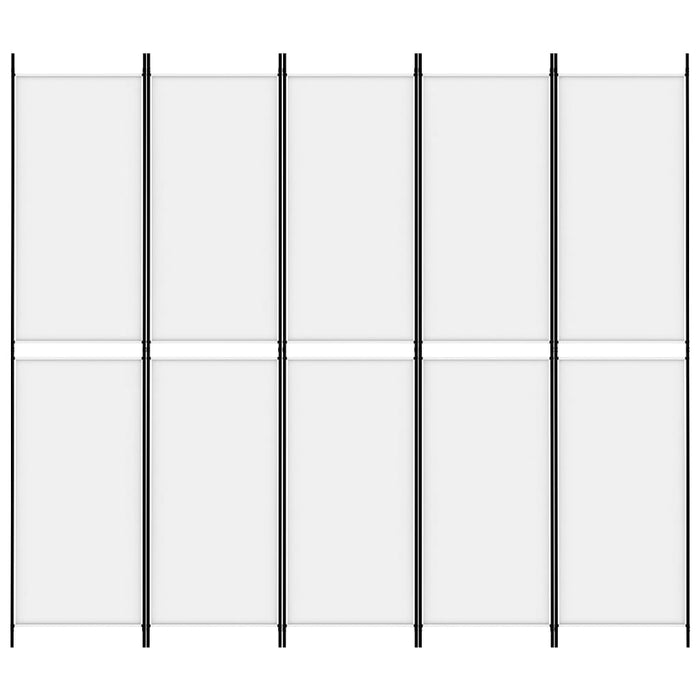 Divisorio a 5 Pannelli Bianco 250x220 cm Tessuto 350250