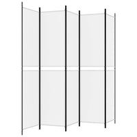 Divisorio a 5 Pannelli Bianco 250x220 cm Tessuto 350250