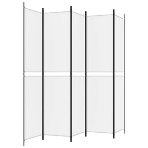 Divisorio a 5 Pannelli Bianco 250x220 cm Tessuto 350250