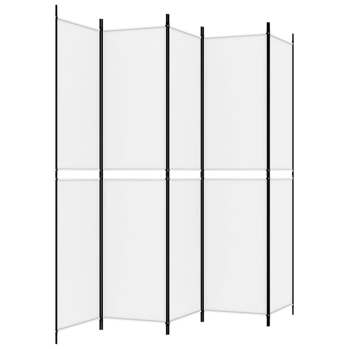 Divisorio a 5 Pannelli Bianco 250x220 cm Tessuto 350250