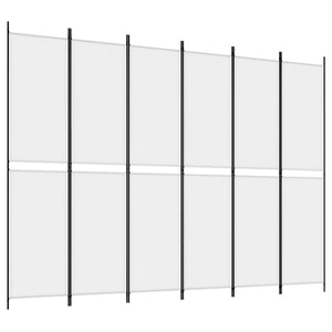 Divisorio a 4 Pannelli Bianco 300x220 cm Tessuto 350254