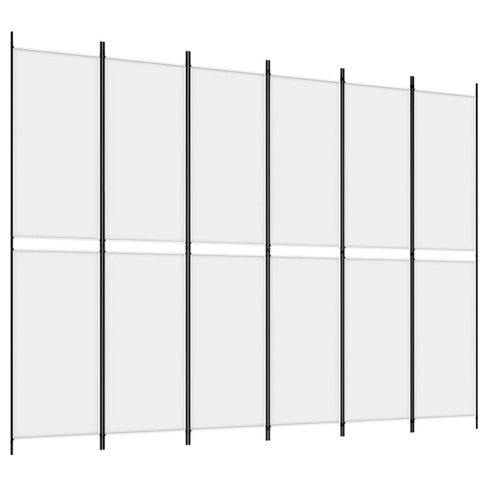 Divisorio a 4 Pannelli Bianco 300x220 cm Tessuto 350254