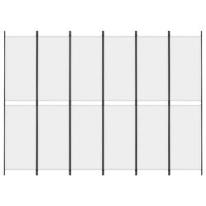 Divisorio a 4 Pannelli Bianco 300x220 cm Tessuto 350254