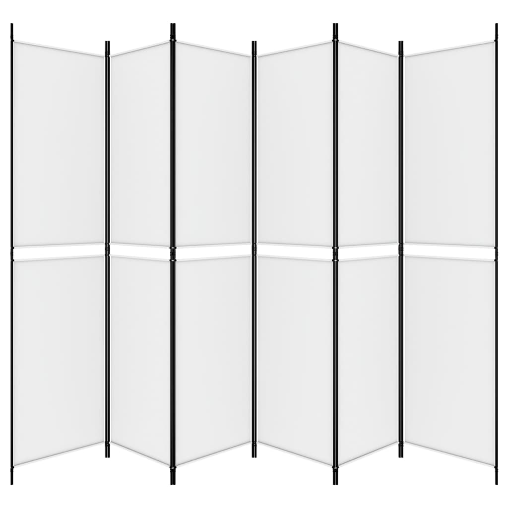 Divisorio a 4 Pannelli Bianco 300x220 cm Tessuto 350254