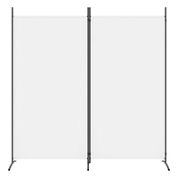 Divisorio a 2 Pannelli-Set di 2 pannelli Paravento Bianco 175x180 cm Tessuto