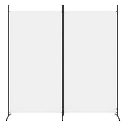 Divisorio a 2 Pannelli-Set di 2 pannelli Paravento Bianco 175x180 cm Tessuto