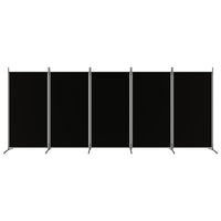 Divisorio a 5 Pannelli Nero 433x180 cm in Tessuto 350269