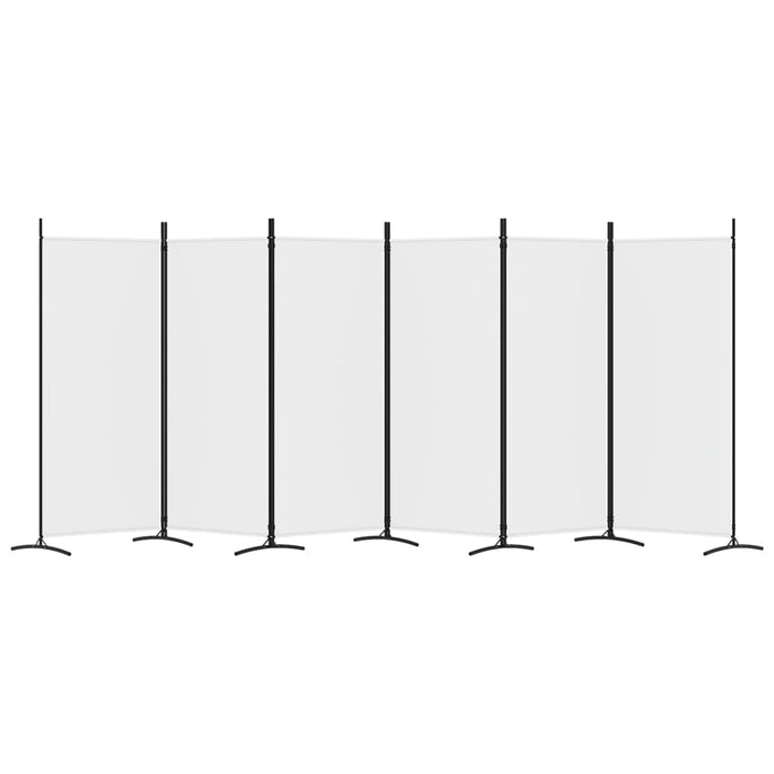 Divisorio a 6 Pannelli Bianco 520x180 cm Tessuto 350270