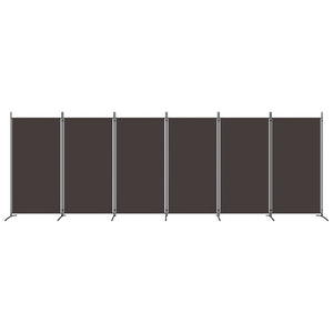 Divisorio a 6 Pannelli Marrone 520x180 cm in Tessuto 350271